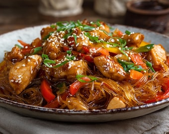 BEST RECIPE for Rice Noodles with Chicken & Vegetables in Cola Sauce | Cola Sauce Stir Fry | Quick Weeknight Dinner | Ebook | Download