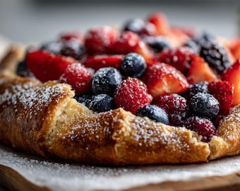 Meilleure recette de galette rustique aux baies | Dessert romantique Cottagecore | Ebook | Télécharger