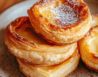 BEST RECIPE for Pasteis de Nata | Portuguese Custard Tarts | Classic Portuguese Dessert Recipe | Egg Custard Tart | Ebook | Download