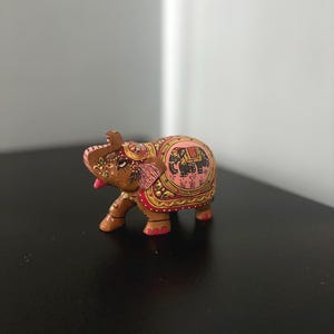 Wooden Elephant ,Handmade,Hand Painted, Ethnic Indian Multicolor Style