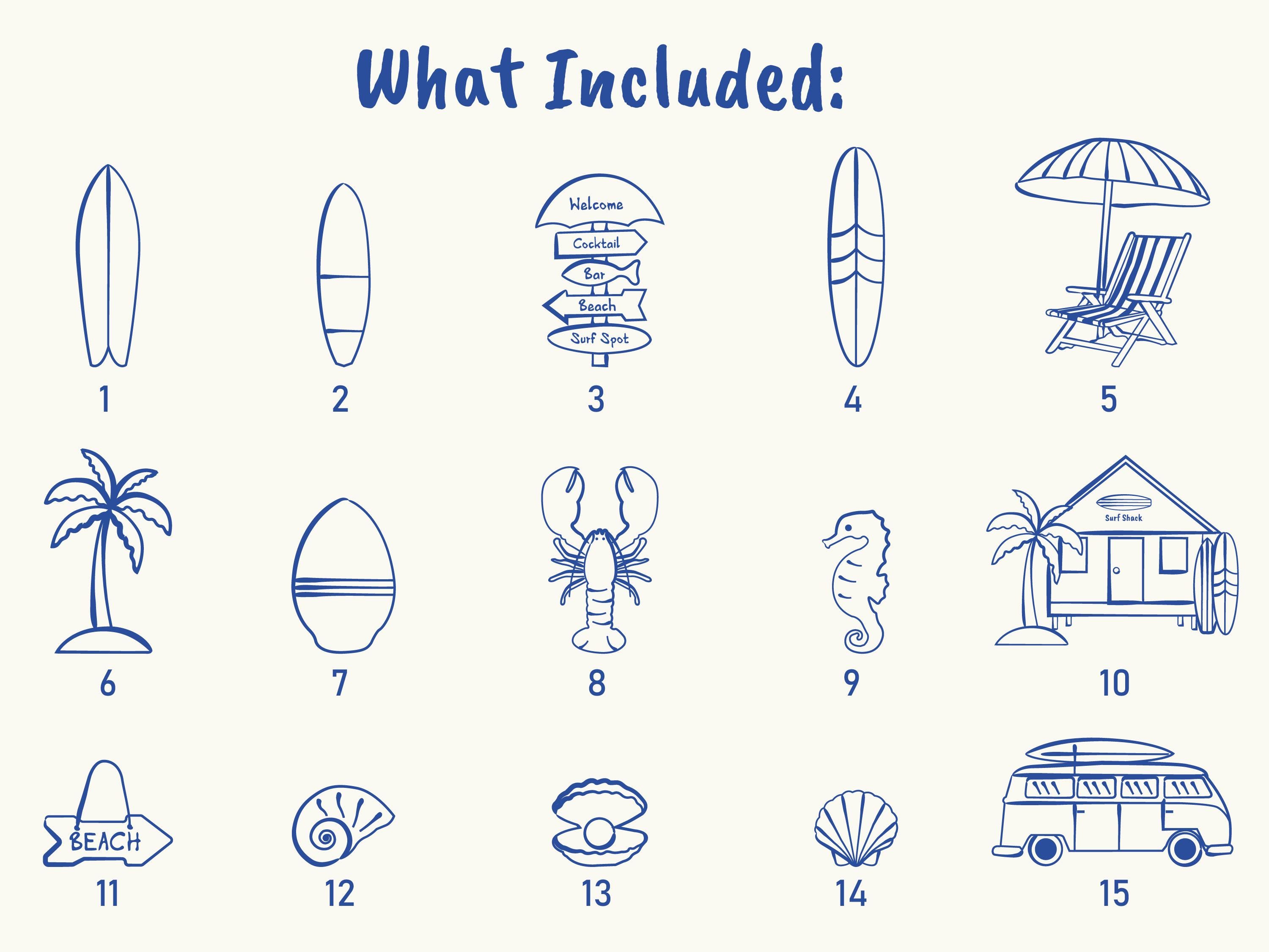 Beach Doodle Clipart Bundle: Hand-drawn Coastal in SVG and PNG - Etsy