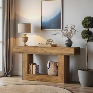 Modern Wooden Console Table – Entryway Table for Hallways and Foyers