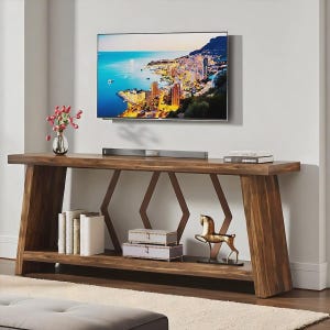 Wooden Console Table – Modern Entryway Table for Hallways, Living Rooms, and Foyers