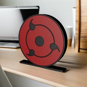 Sharingan Eye Decor – Handcrafted Uchiha Clan Inspired Art – Anime-Inspired Red Eye – Perfect for Naruto Fans and Cosplay Rooms