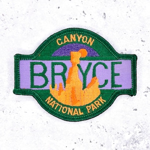 Vintage Bryce Canyon National Park Patch • Utah Hoodoo Souvenir • Iron-On NOS