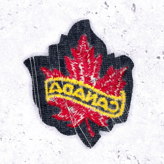 Vintage Canada Patch • Red Maple Leaf Canadian Tr… - image 2