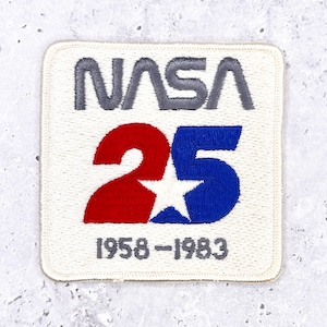 Vintage NASA 25e verjaardag patch jaren 80 astronaut 1983 NOS