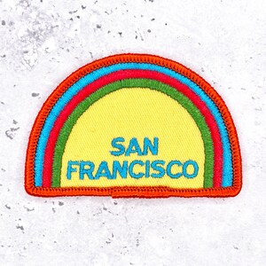 Vintage San Francisco Patch • California Rainbow Travel Souvenir • Sew-On