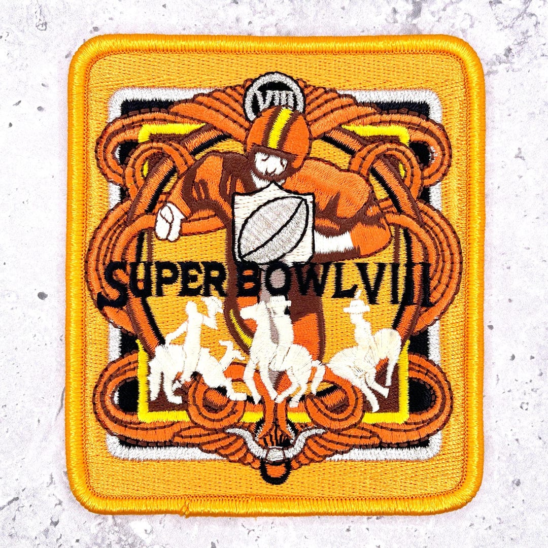 Vintage Super Bowl VIII Patch NFL Miami Dolphins Minnesota Vikings