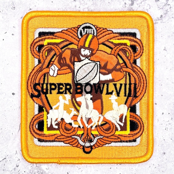 Vintage Super Bowl VIII Patch NFL Miami Dolphins Minnesota Vikings