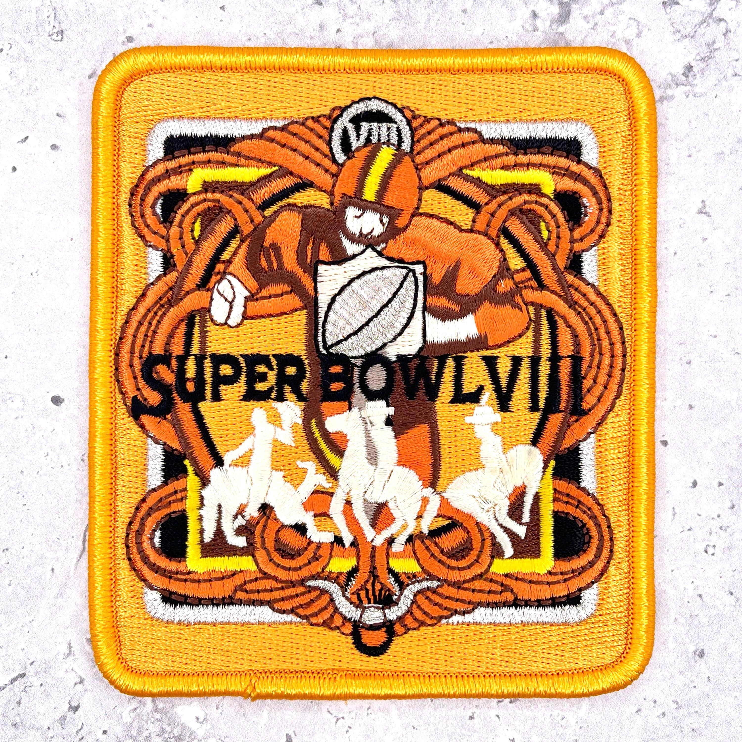 Vintage Super Bowl VIII Patch NFL Miami Dolphins Minnesota Vikings