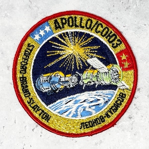 Vintage Apollo Soyuz Patch NASA Space Mission Astronaut 4&quot;