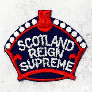 Vintage Scotland Patch • 70s Scottish Pride • Sew-On Travel Souvenir Badge