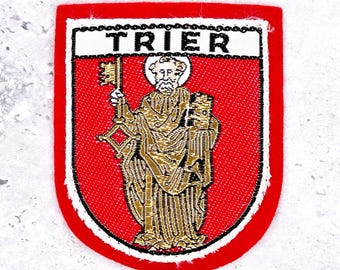 Écusson Trèves vintage • Souvenir de voyage des armoiries de l'Allemagne • Insigne à coudre en feutre