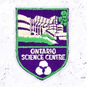 Toppa vintage dell'Ontario Science Centre • Souvenir del Museo di Toronto, Canada • Da cucire