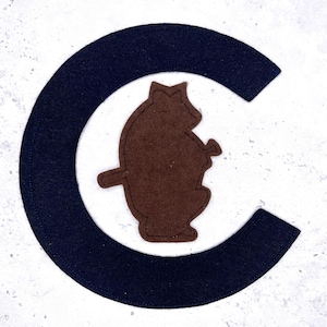 Vintage 1908 Chicago Cubs-märke • MLB Willabee & Ward • NOS Tvådelad stor