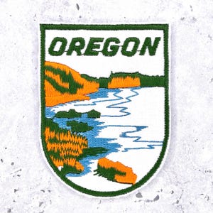 Vintage Oregon State-patch • Reissouvenir uit de jaren 80 • Opstrijkbaar NOS