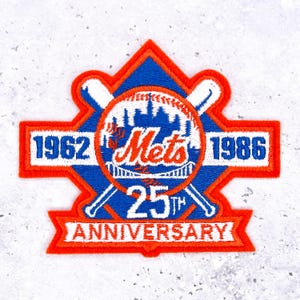 Vintage 1986 New York Mets Patch • MLB 25th Anniversary Willabee & Ward • NOS