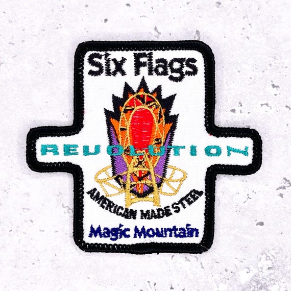 Vintage Six Flags Revolution Patch • Magic Mounta… - image 1