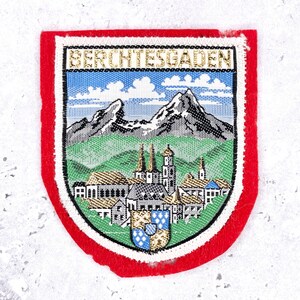 Vintage Berchtesgaden Patch • Beierse Alpen Duitsland Reizen Souvenir • Verontrust