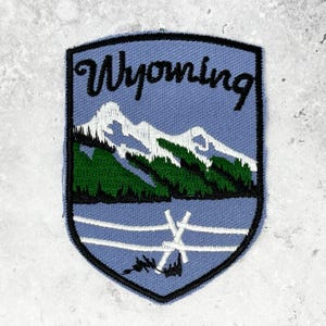Vintage Wyoming State Patch 80s Travel Souvenir NOS