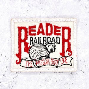 Vintage Reader Railroad Patch • Possum Trot Line Arkansas Steam Train • Sew-On