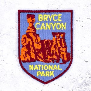 Vintage Bryce Canyon National Park Patch • Utah Hoodoo Souvenir • Sew-On NOS