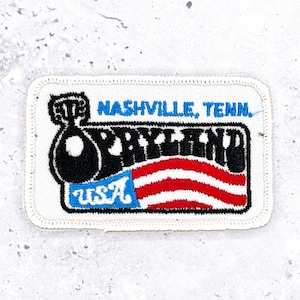 Vintage Opryland USA Aufnäher • Souvenir aus dem Themenpark Nashville, Tennessee • Zum Aufnähen (NOS)