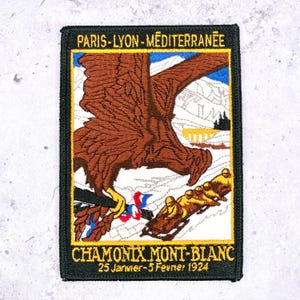 Vintage 1924 vinter-OS-märke i Chamonix • Willabee & Ward NOS