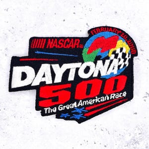 Vintage Daytona 500 Patch • 2000 NASCAR Great American Race • Iron-On NOS