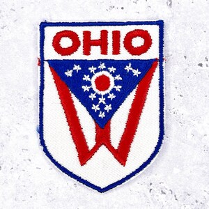 Vintage Ohio Patch • State Flag Travel Souvenir • Sew-On Badge