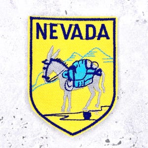 Vintage Nevada State Patch • 80s Travel Souvenir • Iron-On NOS