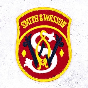 Vintage Smith and Wesson Patch • S&W Firearms Gun Manufacturer • Iron-On NOS