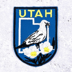 ヴィンテージ ユタ州パッチ 80年代 旅行土産 シーガルリリー NOS