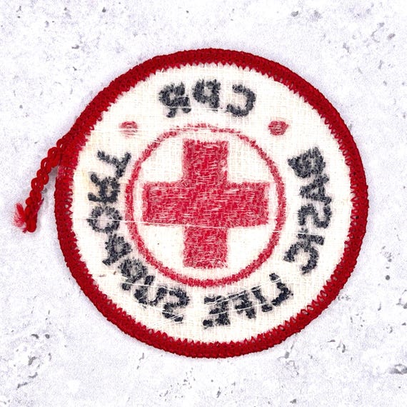 Vintage Red Cross CPR Patch • Basic Life Support … - image 2
