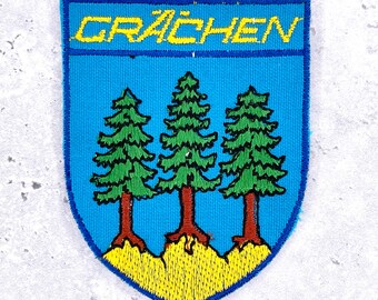 Vintage Grachen Patch • Switzerland Swiss Alps Skiing Flag • Souvenir Sew-On