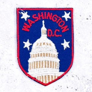 Vintage Washington DC Patch • US Kapcholins Gebäude Souvenir • Aufnäher NOS