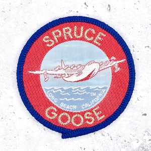 Vintage Spruce Goose Patch • Long Beach California Flying Boat Souvenir • Iron-On