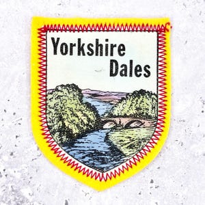 Vintage Yorkshire Dales Aufnäher • England National Park • Aufnäher aus Filz
