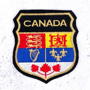 Vintage Canada Patch • Provincial Crests Shield Souvenir • Iron-On NOS