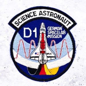 Vintage Spacelab D1 Patch • NASA German Space Shuttle STS-61-A • Iron-On NOS