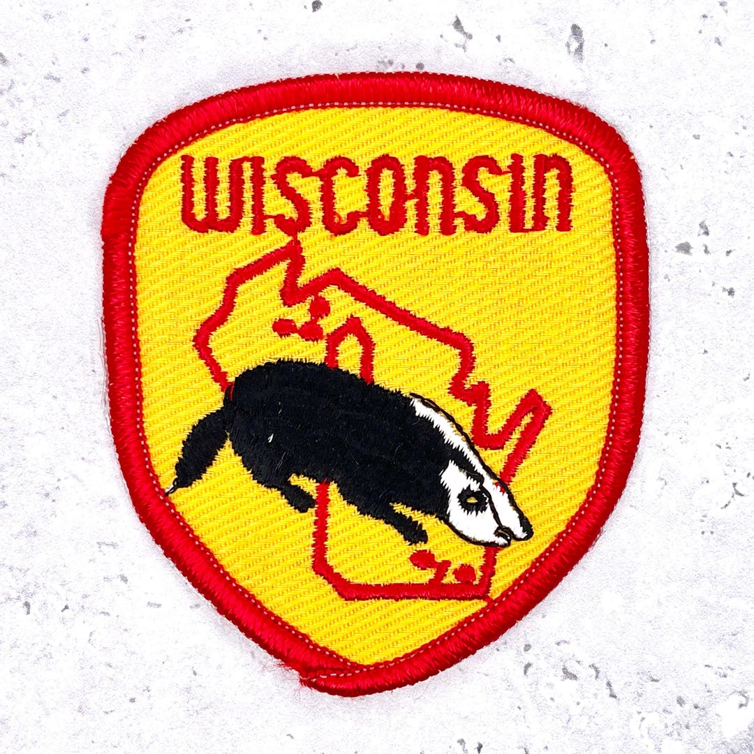 Vintage Wisconsin Patch • Badger State Travel Souvenir • Iron-on NOS - Etsy