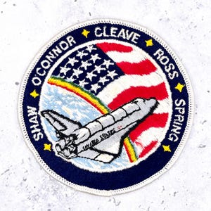 Vintage NASA STS-61B Patch • Space Shuttle Atlantis • 4" Mission Crew Badge