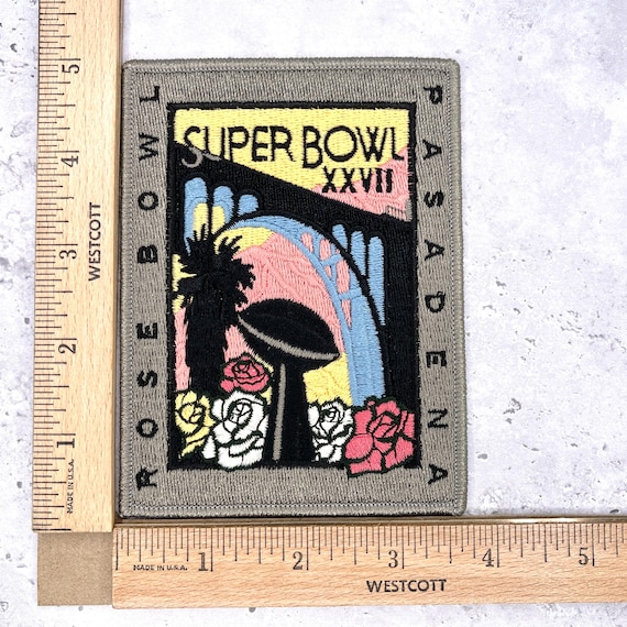 Vintage Super Bowl XXVII Patch • 1993 NFL Cowboys Bills 27