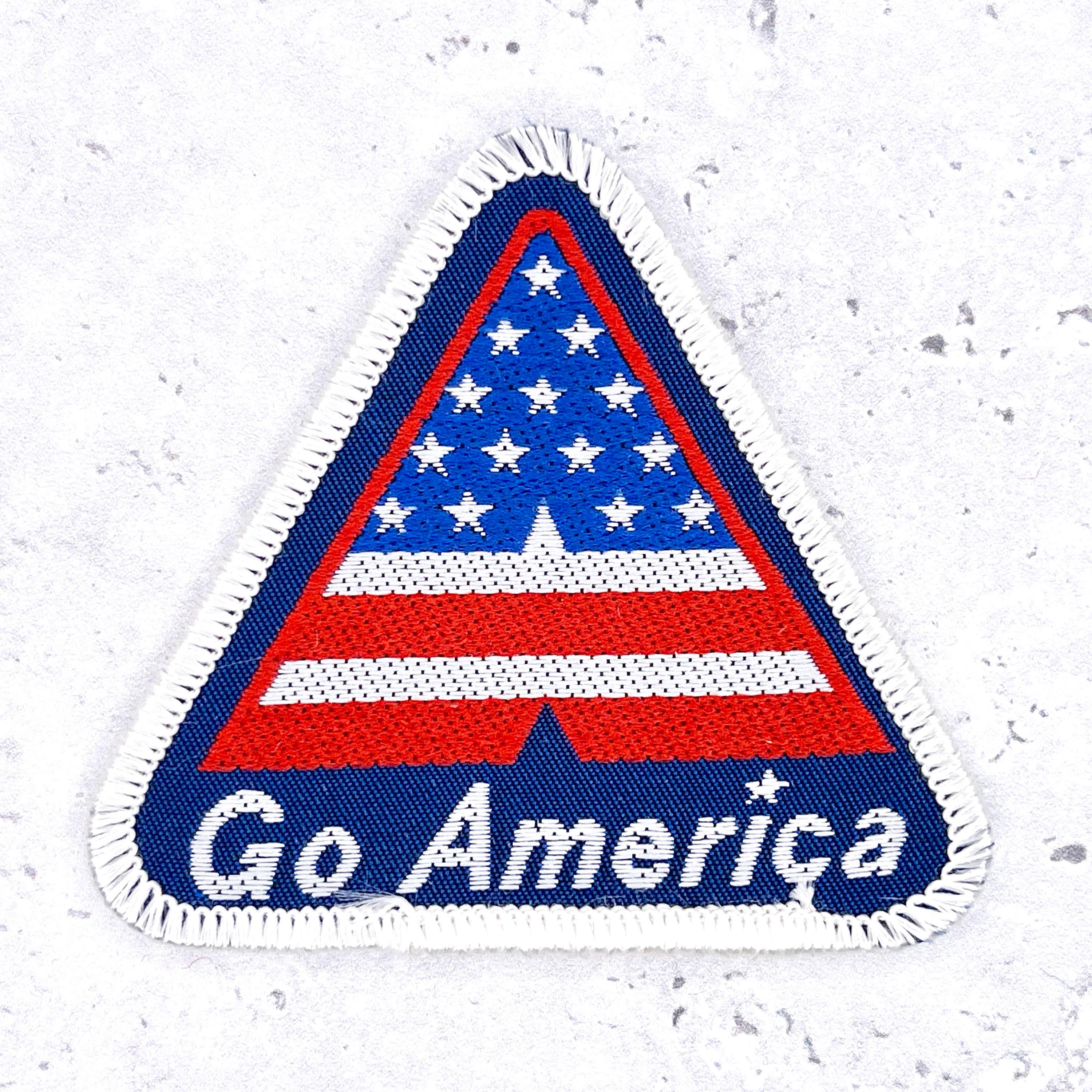 Vintage Go America Patch • Stars Stripes Patriotic Souvenir • Sew-On NOS