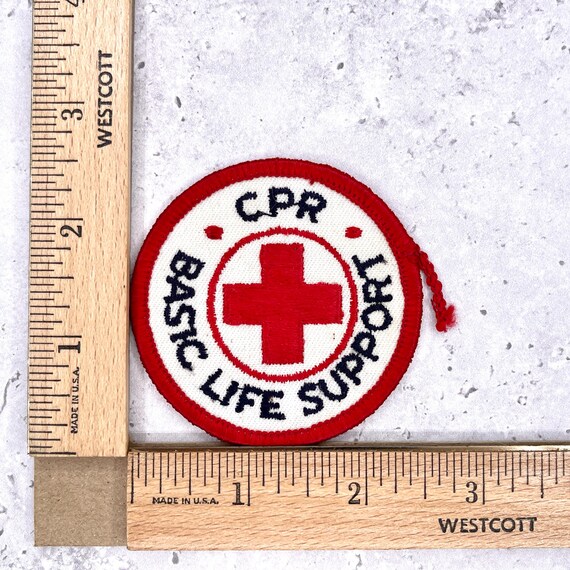 Vintage Red Cross CPR Patch • Basic Life Support … - image 3