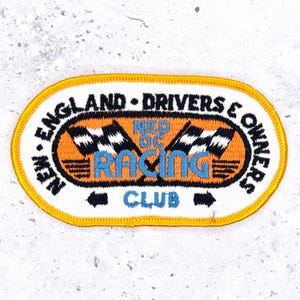 Vintage NEDOC Racing Club Patch • 70s New England Modified Short Track • Sew-On