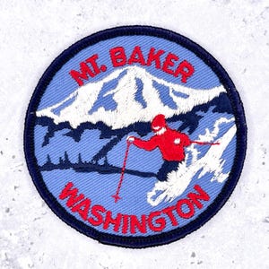 Vintage Mt Baker Patch • Washington Ski Area Pacific Northwest • Sew-On NOS