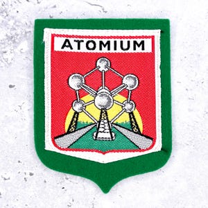 Vintage Atomium Patch • Brussels Belgium World's Fair Souvenir • Sew-On NOS