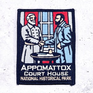 Vintage Appomattox Court House Patch • Lee Grant Civil War Surrender Iron-On NOS
